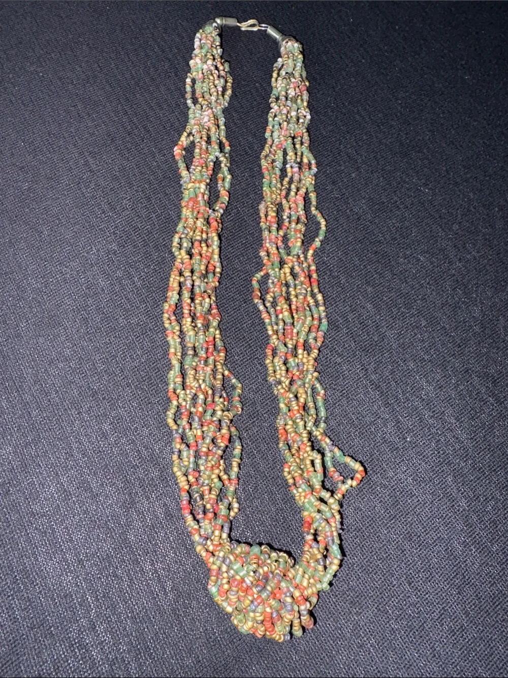 Multicolor Seed Bead Statement Necklace - Women Jewelry